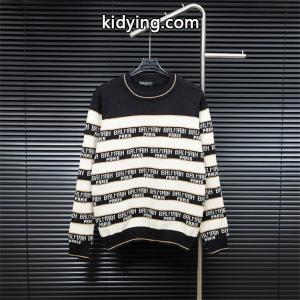 balmain コピーブランド 偽物 秋冬ブランド 上質 ブラック × ホワイト ストライプ满印ロゴ ニットセーター バルマン コピーブランドkidying26KDSjia