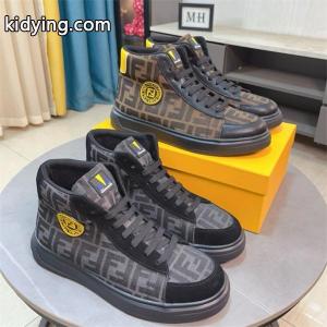 fendi コピーブランド フェンディ コピーブランド 激安 メンズ ハイカット スニーカー FF柄 レザー シューズ カジュアル 人気 モデル おしゃれ 高級感kidying26Dm4jim
