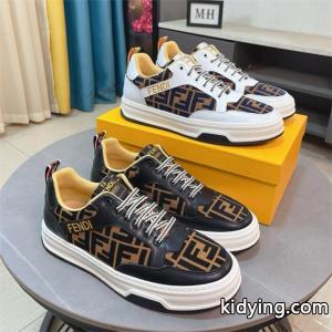 fendi スーパーコピー フェンディ スーパーコピー 激安 メンズ スニーカー ローカット FF柄 レザー×キャンバス 軽量ソール おしゃれ カジュアル 新作kidying26jKXDOb