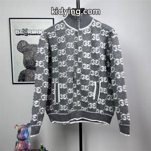 保温仕様 ダブル G プリント グレー グッチ コピー gucci コピー コピーカーディガン ユニセックス 高級感kidying26SXTLHr