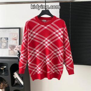 赤色格子柄デザイン 秋冬アクティブ注目 burberry ブランド コピー バーバリー ブランド コピー コピー クルーネックニット クオリティ 季節限定モデルkidying26nSrqCC
