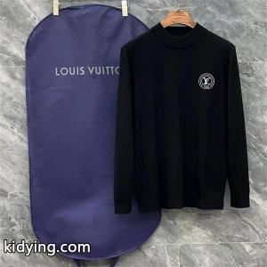 売れ筋おすすめモデル クラシックサークルロゴデザイン Louis vuitton コピー ルイヴィトン コピー 偽物 ニット ブラック＆ホワイトkidying26PrSHbC