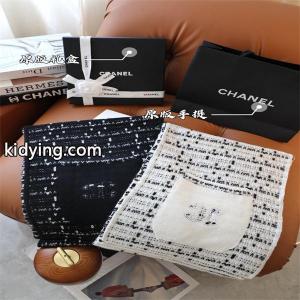 chanel コピー シャネル コピー ツイード調 刺繍カシミヤマフラー 30×180cm 2026秋冬kidying268Tfu4b