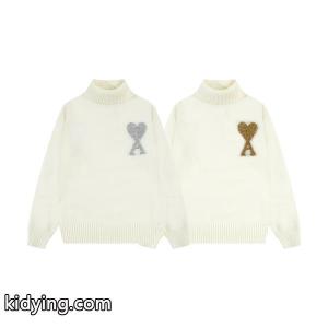 アミパリス 偽物 タートルニット シルバー＆ゴールドロゴ セーター AMI PARISkidying26TfumGz
