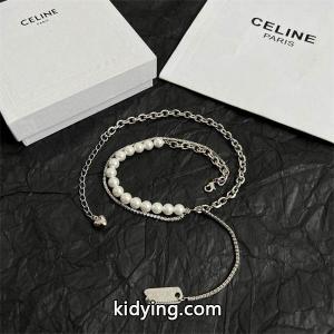 celine コピー セリーヌ コピー 偽物 パール＆celine コピーロゴ 2026秋冬モードチョーカーネックレスkidying26PzyaOn