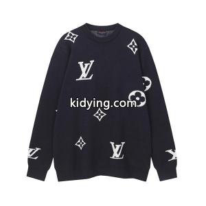 Louis vuitton ブランド コピー ルイヴィトン ブランド コピー 偽物 ニット 着回し抜群の新デザイン モノグラムスタイル ブラック＆ホワイトkidying26ru8nSj