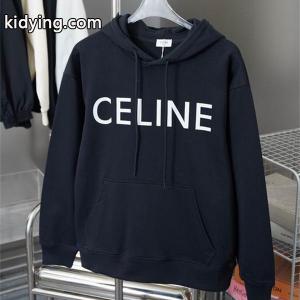 セリーヌ ブランド コピー 偽物 celine ブランド コピー 最新コレクション ネイビーロゴ フーディ スウェット パーカー 季節限定モデルkidying26Sf4nOD