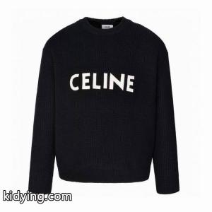 最新コレクション モダンブラック セリーヌ ブランド コピー celine ブランド コピー 偽物 2026秋冬ロゴ ニット セーターkidying268LLrqa