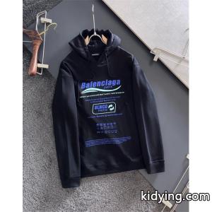 バレンシアガ ブランド コピー スーパーコピー パーカー ブラック リサイクルプリント ロゴデザイン フーディ balenciaga ブランド コピーkidying265XLbGD