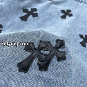 クロムハーツ コピー コピー 個性的 クール デニムシャツ クロスワッペン デザイン CHROME hearts コピーkidying26eiiKHv
