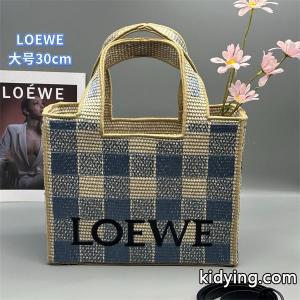 loewe コピー コピー チェック柄 かごバッグ トート ストロー素材 ナチュラルデザイン ロエベ コピーkidying260D4Ljq
