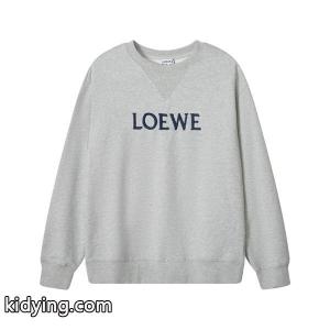 秋冬人気 偽物 パーカー グレー刺繍ロゴ シンプルで上品な大人スタイル ロエベ コピー loewe コピーkidying26GLXjGz