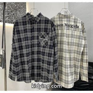 大人気メゾン マルジェラMM6 長袖シャツコピー Maison Margielaチェック柄メンズファッション逸品 カジュアルkidying26jiiKHr