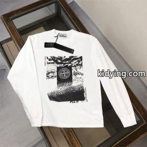 ストーンアイランド 長袖ｔシャツ偽物 トレンド グラフィックデザイン 高品質 ホワイト STONE ISLANDkidying26jWzmOz