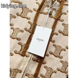 最新コレクション クラシックブラウン セリーヌ コピー celine コピー 偽物 トリオンフ総柄 ジップアップ パーカーkidying26Wb05ru