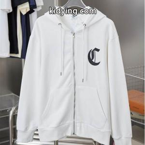 celine コピー セリーヌ コピー スーパーコピー 2026秋冬新作 ホワイト モノグラムCロゴ フーディ ジップパーカーkidying26jeCWTz