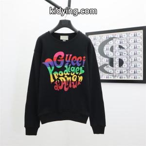 gucci コピー スーパーコピー レインボーロゴ グラフィック スウェット パーカー カラフル ブラック グッチ コピーkidying26T1bu4D