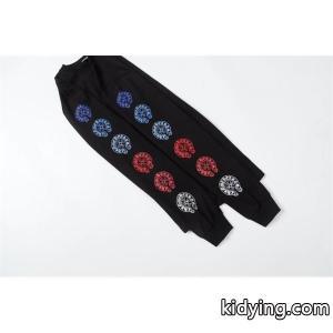 クロムハーツ ブランド コピー コピー コンテンポラリー ミックスカラーデザイン 長袖Tシャツ サイドグラフィック CHROME hearts ブランド コピーkidying26r0195v