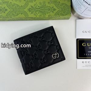 グッチ スーパーコピー 偽物 二つ折り財布 マーモント GGロゴ型押し ブラックレザー メンズ人気モデル gucci スーパーコピーkidying26qmuGjC