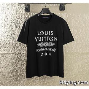 今っぽさ人気定番品 2色可選 ルイ ヴィトン ブランド コピー LOUIS vuitton ブランド コピー 半袖Tシャツ ブランド コピー 激安(日本最大級)kidying2611Tfiy