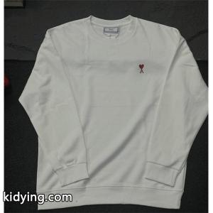 アミ パリストレーナコピーAMI PARIS ハート刺繍ロゴクルーネックシンプルデザイン秋冬最新kidying26XXryGf