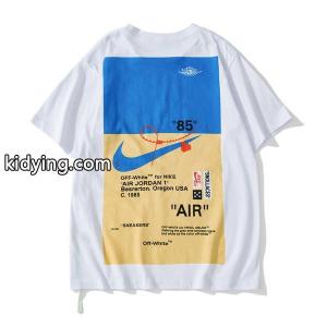 夏季レジャーでOFF-white ブランド コピーオフホワイト ブランド コピー激安の男女兼用半袖のクルーネックTシャツコピー　2色可選kidying26XDKHXb