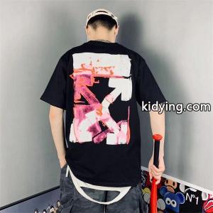 人気定番な黒と赤のオフホワイト コピー コピー　Off-white コピー　カジュアルスタイルの男子半袖Tシャツ_Off-white コピー オフホワイト コピー_ブランド コピー 激安(日本最大級)kidying268vi4Dy