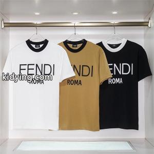 爆買い定番人気fendi ブランド コピーフェンディ ブランド コピーＴシャツメンズのブラックＸブルーのクルーネック半袖Tシャツkidying26qaC4zC