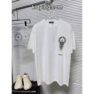 吸汗速乾機能の高い生地のCHROME hearts コピークロムハーツ コピースーパーコピーメンズクルーネック半袖Tシャツ人気品kidying260H9Xre