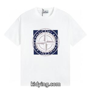 ストーンアイランド スーパーコピー Tシャツ ホワイト グリーンロゴ シンプルデザイン メンズ ファッションSTONE ISLANDスーパーコピーブランド激安通販 専門店kidying26zODa0z
