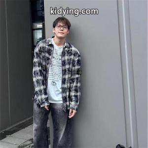 STONE ISLAND 偽物 ジャケット チェック柄 長袖 メンズ ファッション アウトドアス トーンアイランドスーパーコピーブランド激安通販 専門店kidying26mGH5vm