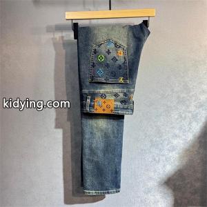 2026秋冬話題作・ネイビー 刺繍 LOUIS vuitton コピー ルイヴィトン コピー コピー デニムパンツ トレンド最前線kidying261PXTfm