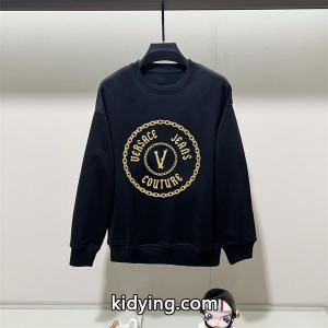 2026秋冬コレクション レア ブラック ゴールド V チェーン柄 パーカー ヴェルサーチ コピー versace コピー 偽物kidying260LPP1z