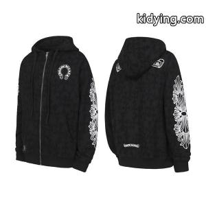 クロムハーツ ブランド コピー コピー Chrome hearts ブランド コピー パーカー 売れ筋 ブラック 総柄 × フラワーモチーフ 存在感デザイン 2026秋冬コーデkidying26jKDa0b