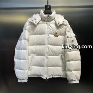 プレミアム ホワイト × ゴールドパッチ エレガント定番 冬必須 moncler コピー モンクレール コピー 通販 スーパーコピー ダウンジャケットkidying26KXrGri