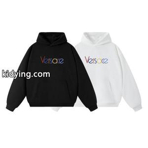 2026秋冬ミューズ カラフル ブラック × ホワイト 虹色ロゴ パーカー ヴェルサーチ コピーブランド versace コピーブランド スーパーコピーkidying26iKTnum