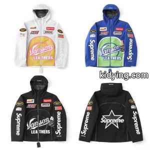 supreme コピー × Vanson 激安 FW25 GORE-TEX シェルジャケット メンズ 防水 刺繍ロゴ バイカー仕様 アウター  （关键kidying26Tjy8Hj