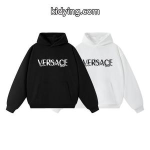 ヴェルサーチ コピーブランド versace コピーブランド コピー 2026 秋冬ブーム 話題沸騰 ブラック × ホワイト ヴィンテージ風 パーカーkidying26Dmuayu