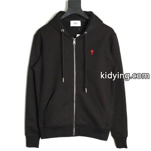 AMI PARIS アミ パリス コピー 2026秋冬定番 ブラック 当店イチオシ 快適 ジップパーカーkidying26Lfe0Lr