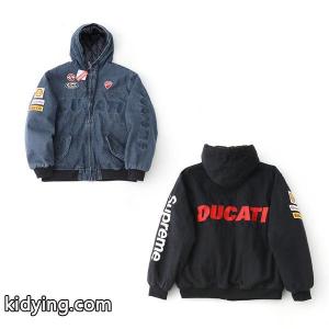 supreme コピーブランド×DUCATI 激安 SS24 レーシングフーディージャケット 男女兼用 ダブルポケット ジップアップ 外套kidying2601rG5v