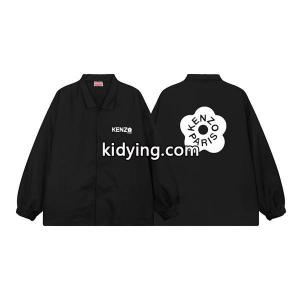 ケンゾー ブラック ホワイトフラワー KENZOロゴ ジャケット コピー 秋冬 清潔感 当店イチオシkidying26PXzO1v
