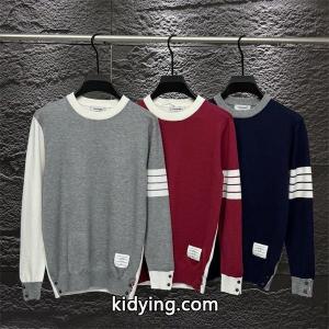 グレー × レッド × ネイビー 3 色 セーター トムブラウン コピー Thom browne コピー コピー 秋冬カラフル 最新kidying26q4fiKv