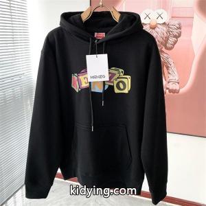 ブラック カラーブロック KENZOロゴ パーカースウェット スーパーコピー 秋冬 個性的 人気モデルkidying26aiWrue