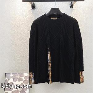 黒色格調 秋冬特選 バーバリー コピーブランド 偽物 ニットburberry コピーブランド  格子柄アクセント 売れ筋おすすめモデルkidying265rS1Da