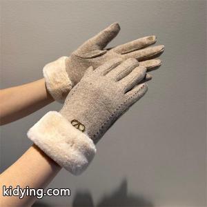 ブラック ファーカフス V ロゴ 手袋 ヴァレンティーノ valentino コピーブランド コピー 秋冬 温か 上品 トレンドkidying26eSfiKn