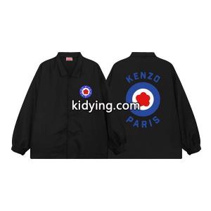 ケンゾー ブラック ブルーサークル&レッドフラワー KENZOロゴ ジャケット ケンゾー 偽物 秋冬 万能kidying26OL5fGb