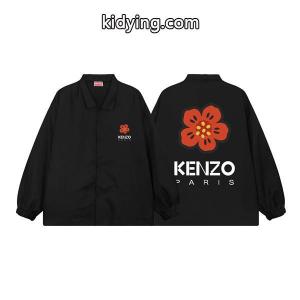 ブラック レッドフラワー KENZOロゴ ジャケット ケンゾー コピー 秋冬 鮮やか 活発な モード系kidying261zKXXn