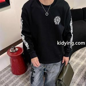 定番人気 ブラック ホースシュー Chrome hearts コピー クロムハーツ コピー ロゴスリーブ コピー トレーナー 高品質kidying26L5L15j