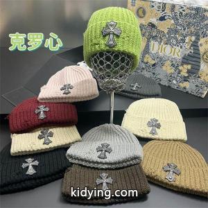 クロムハーツ ブランド コピー スーパーコピー クロスモチーフ 刺繍 ニット帽 高品質 シルバー調 デザイン CHROME hearts ブランド コピーkidying261vu8bm