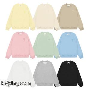 ９色アミ パリス スウェット コピーAMI PARIS  メンズ レディース クルーネック 長袖 ハート ロゴ 刺繍 無地kidying26aGviqq